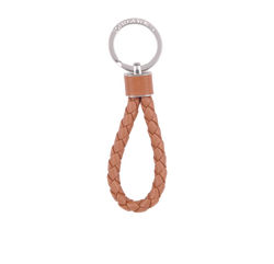 Bottega Veneta Intreccio Key Holder, Leather, Brown, B/DB, 3*